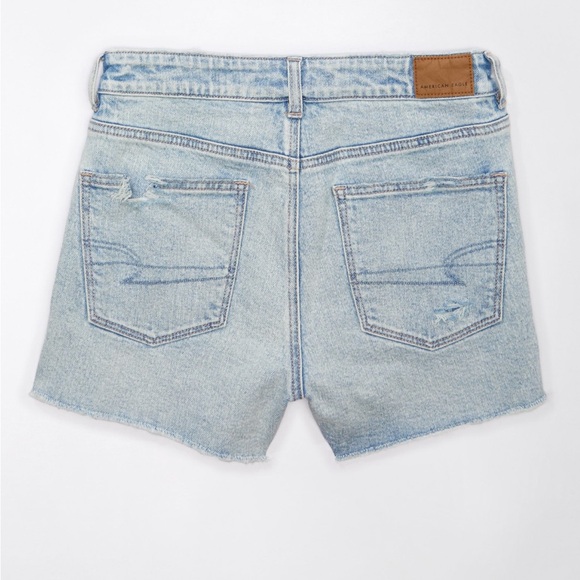 American Eagle AE Strigid Denim Mom Jean Shorts Crossover Waist 12 / 31 - Picture 5 of 15